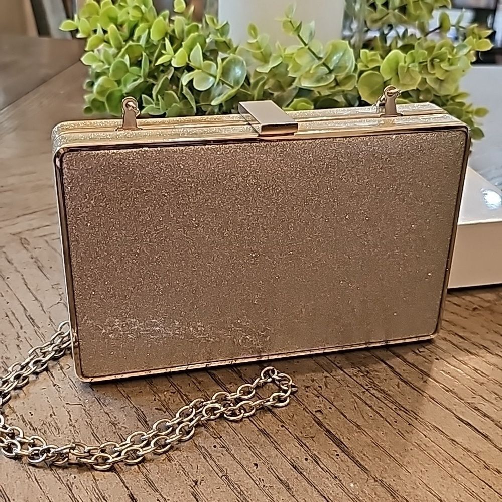 Sondra Roberts gold and silver evening clutch purse